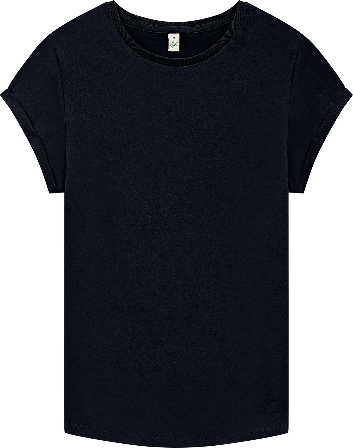 EP16-SBL4 - Earth Positive® Women's Rolled Sleeve T-shirt - Stone Washed Black