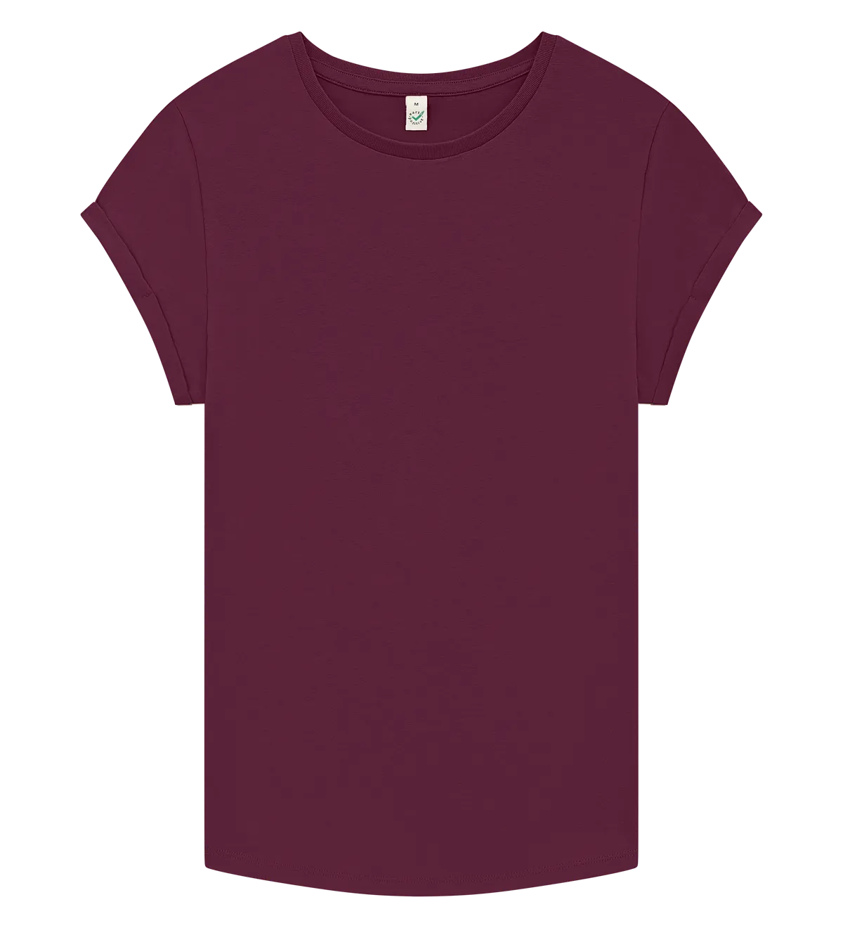 EP16-SBU0 - Women's Rolled Sleeve T-shirt - Stone Washed Burgundy