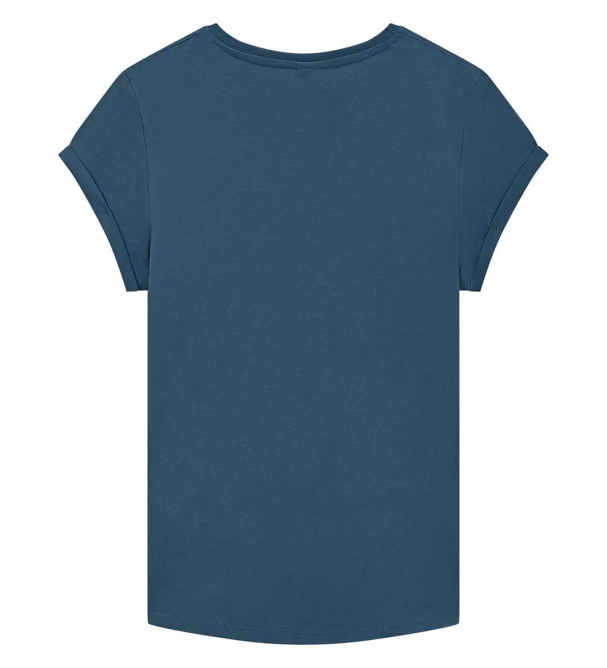 EP16-SDE5 - Women's Rolled Sleeve T-shirt - Stone Washed Denim