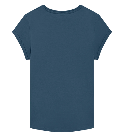 EP16-SDE2 - Women's Rolled Sleeve T-shirt - Stone Washed Denim