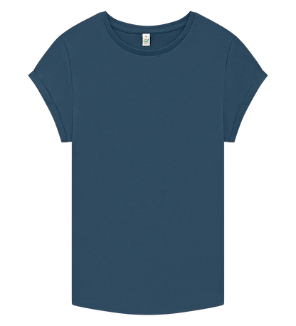EP16-SDE0 - Women's Rolled Sleeve T-shirt - Stone Washed Denim