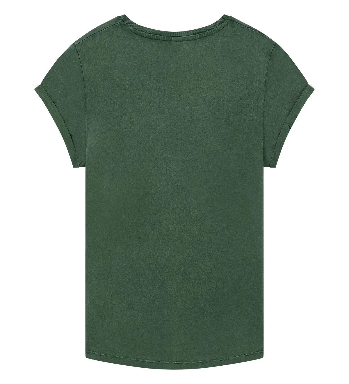 EP16-SGR5 - Women's Rolled Sleeve T-shirt - Stone Washed Green