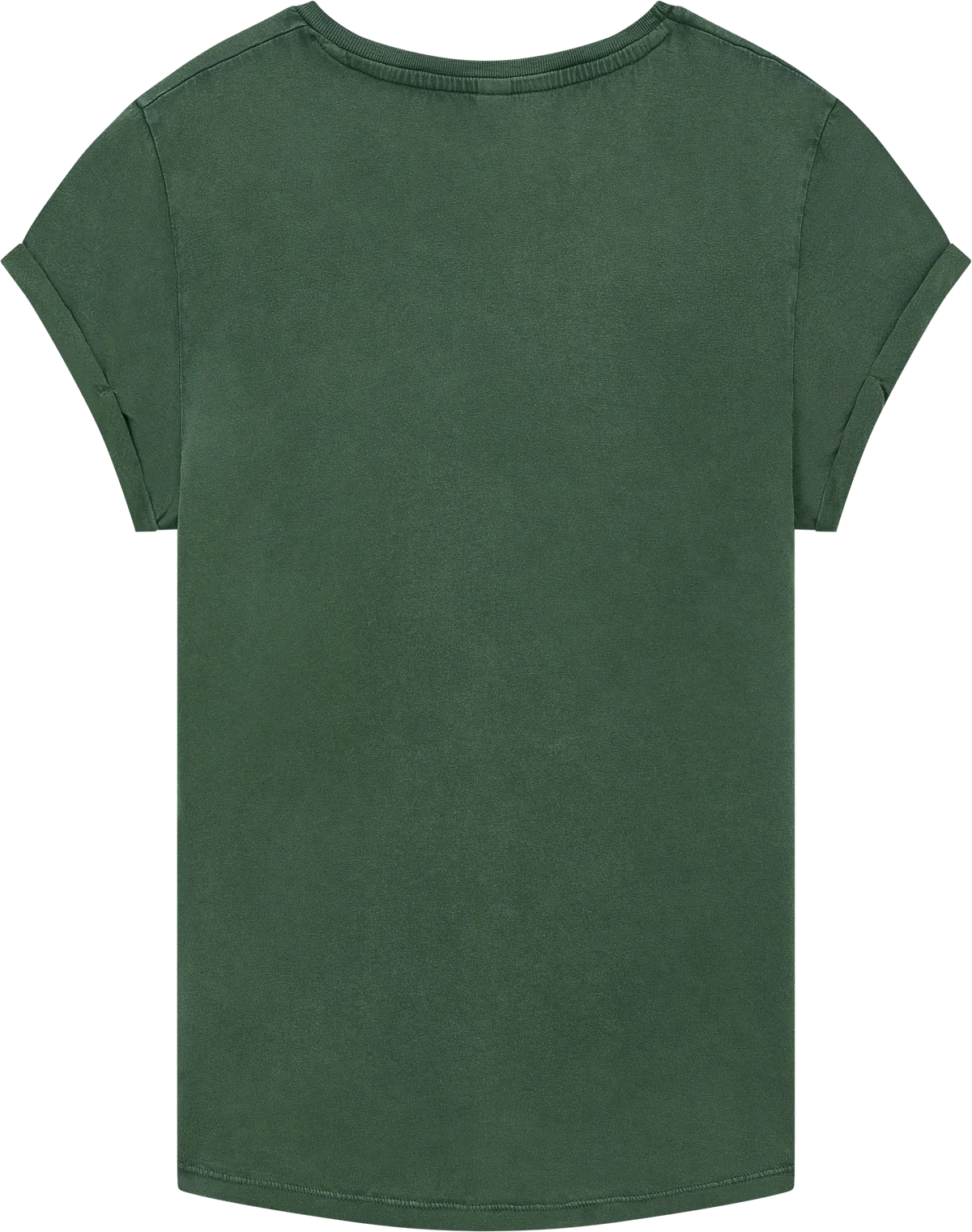 EP16-SGR4 - Earth Positive® Women's Rolled Sleeve T-shirt - Stone Washed Green