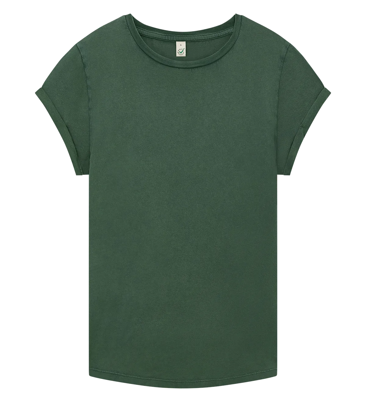 EP16-SGR0 - Women's Rolled Sleeve T-shirt - Stone Washed Green