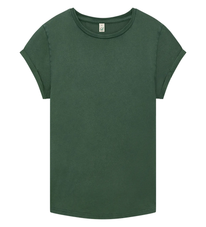 EP16-SGR0 - Women's Rolled Sleeve T-shirt - Stone Washed Green