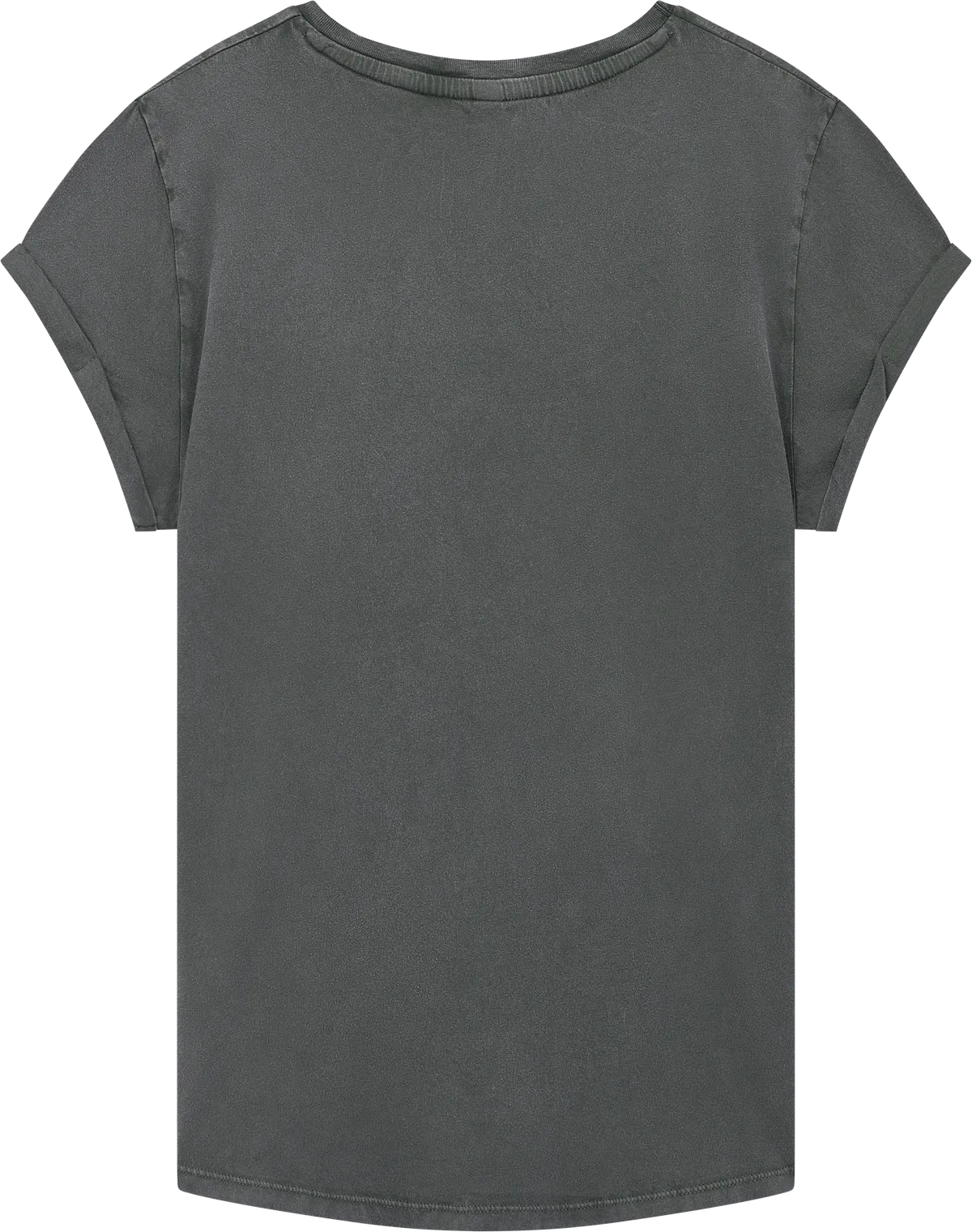 EP16-SGY4 - Earth Positive® Women's Rolled Sleeve T-shirt - Stone Washed Grey