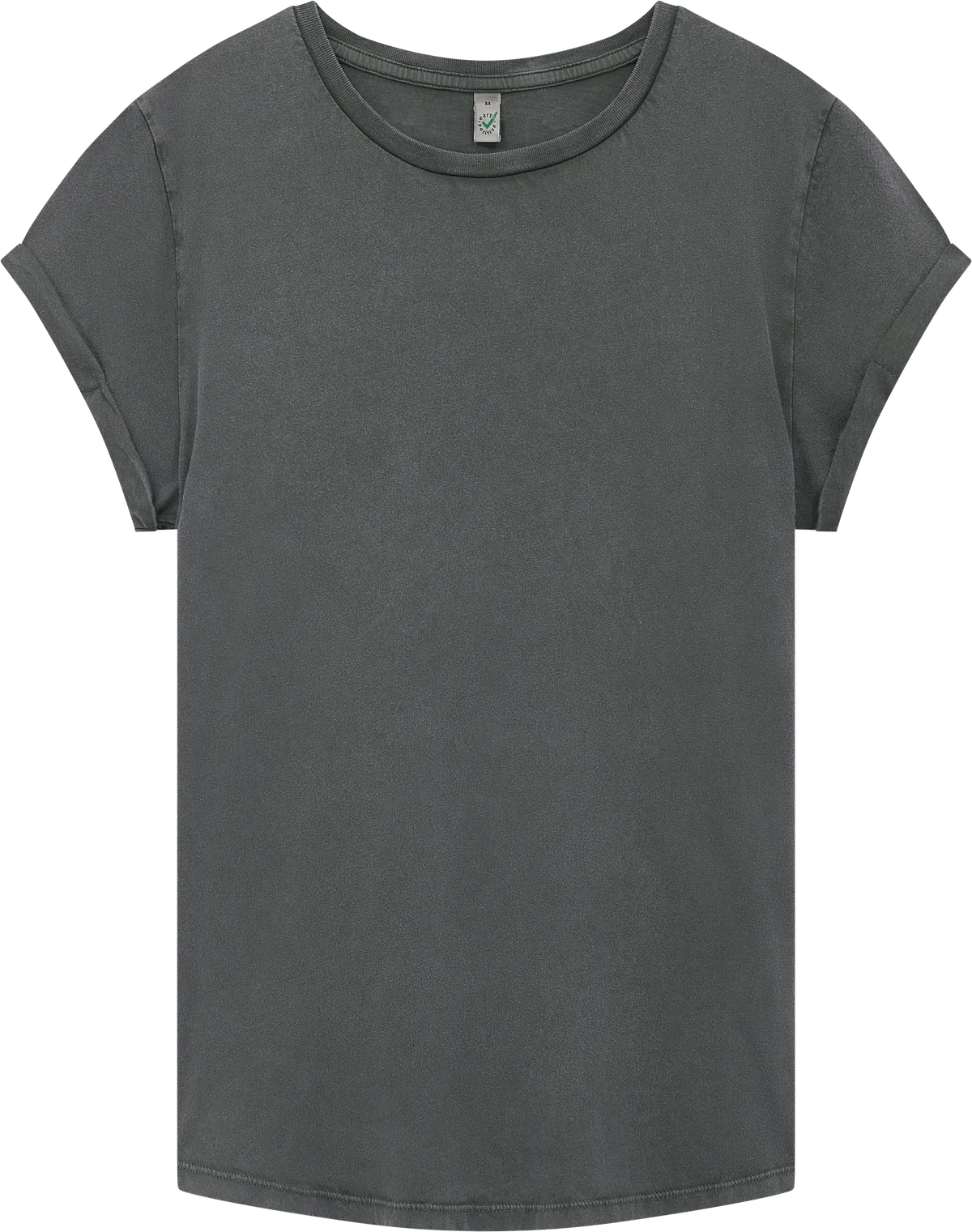 EP16-SGY1 - Earth Positive® Women's Rolled Sleeve T-shirt - Stone Washed Grey