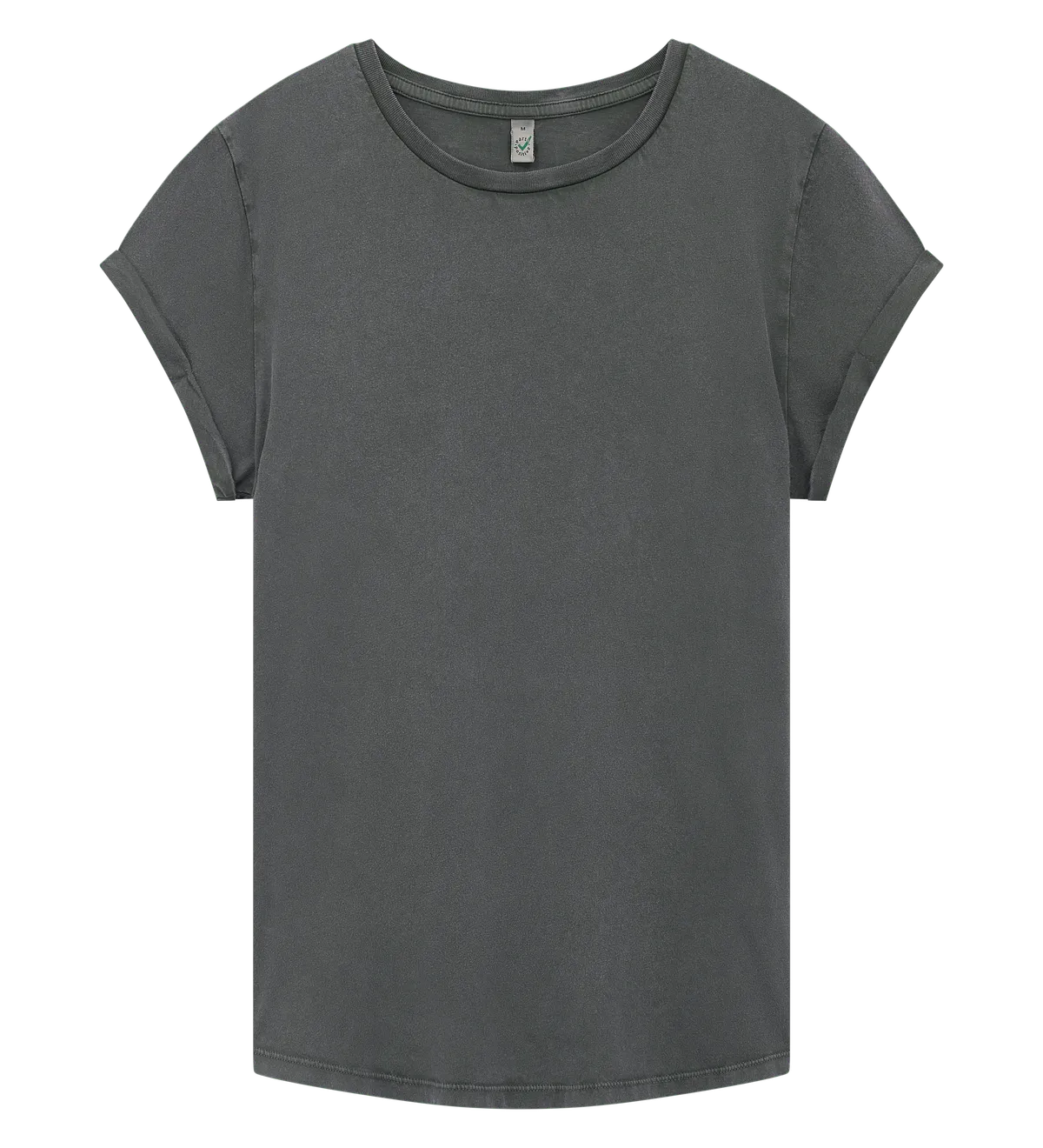 EP16-SGY1 - Women's Rolled Sleeve T-shirt - Stone Washed Grey