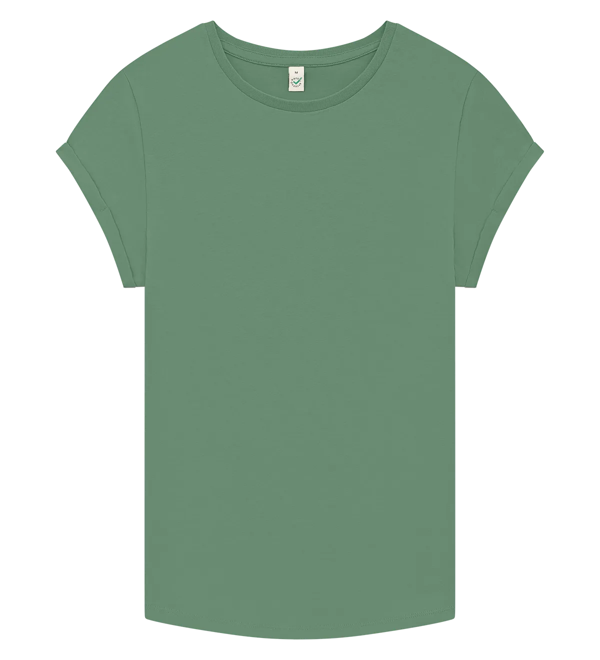 EP16-SSAG3 - Women's Rolled Sleeve T-shirt - Stone Washed Sage Green