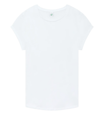EP16-WH1 - Women's Rolled Sleeve T-shirt - White