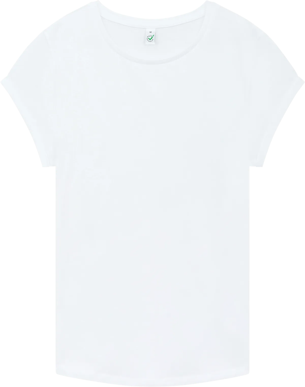 EP16-WH3 - Earth Positive® Women's Rolled Sleeve T-shirt - White