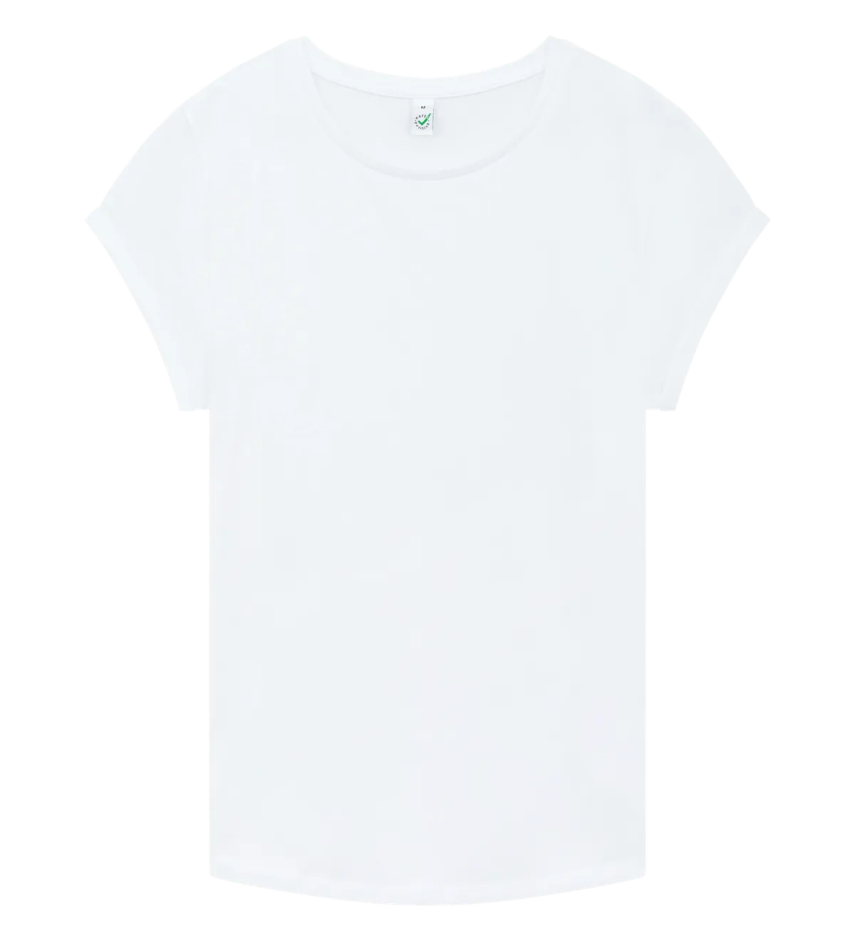 EP16-WH5 - Women's Rolled Sleeve T-shirt - White