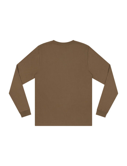 Earth Positive® Premium Long Sleeve T-shirt - Faded Brown - M