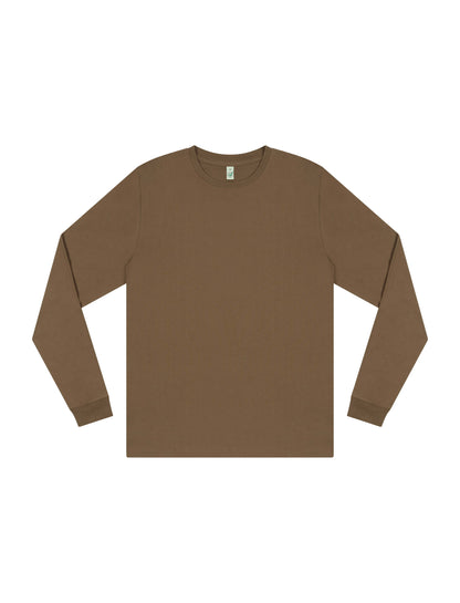 Earth Positive® Premium Long Sleeve T-shirt - Faded Brown - 3XL