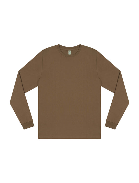 Earth Positive® Premium Long Sleeve T-shirt - Faded Brown - XL