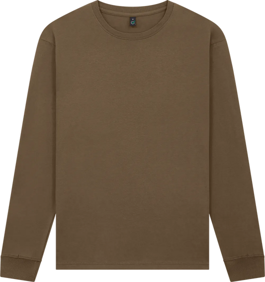 EP185L-FBR4 - Premium Long Sleeve T-shirt - Faded Brown