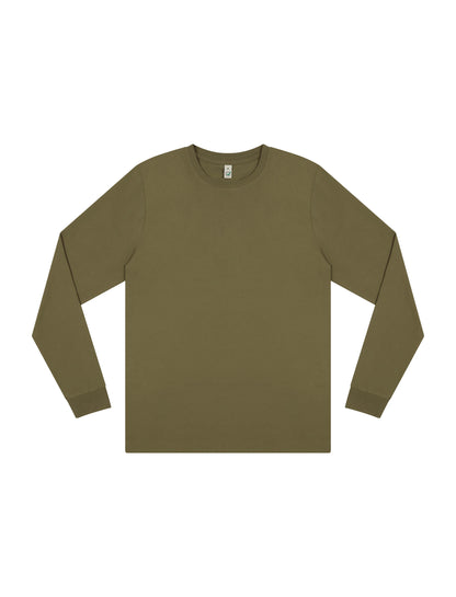 Earth Positive® Premium Long Sleeve T-shirt - Faded Khaki - 2XL