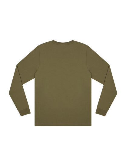 Earth Positive® Premium Long Sleeve T-shirt - Faded Khaki - 3XL