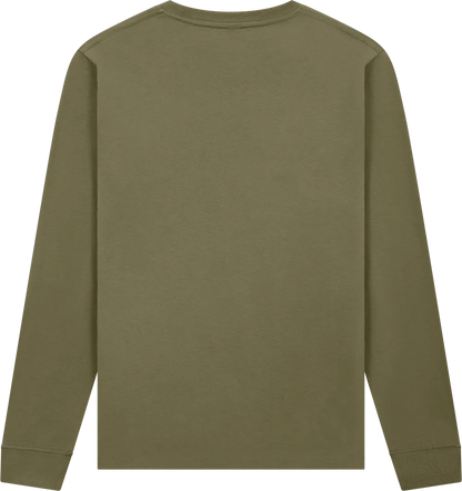 EP185L-FKH2 - Premium Long Sleeve T-shirt - Faded Khaki