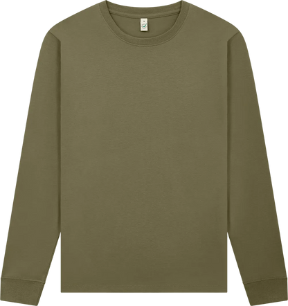 EP185L-FKH2 - Premium Long Sleeve T-shirt - Faded Khaki