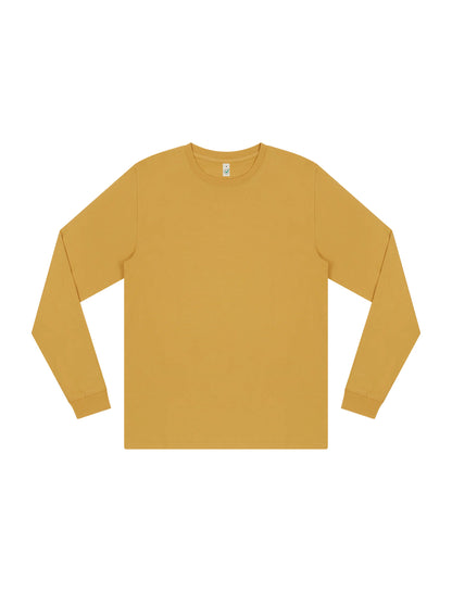 Earth Positive® Premium Long Sleeve T-shirt - Faded Mustard - M