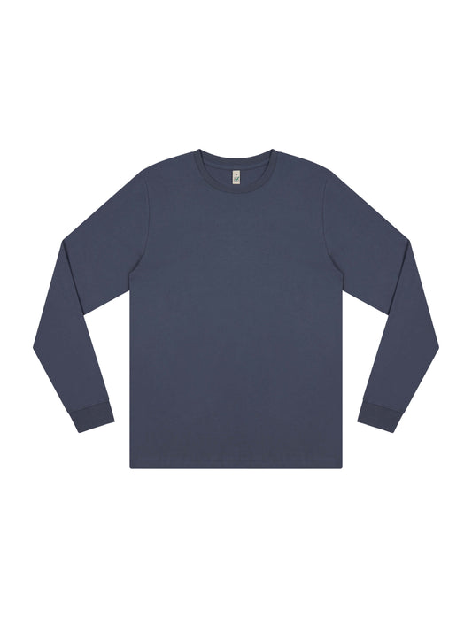 Earth Positive® Premium Long Sleeve T-shirt - Faded Navy - 3XL