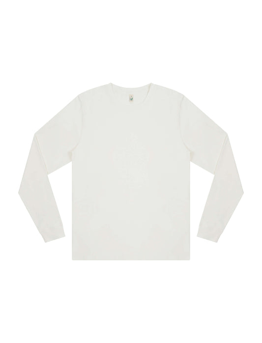 Earth Positive® Premium Long Sleeve T-shirt - Faded White - 3XL