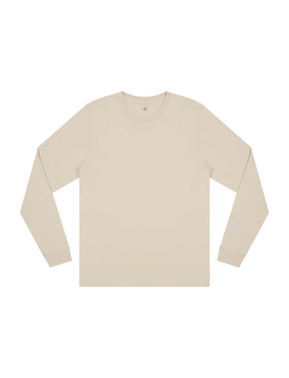 Earth Positive® Premium Long Sleeve T-shirt - Light Beige (Sand) - L