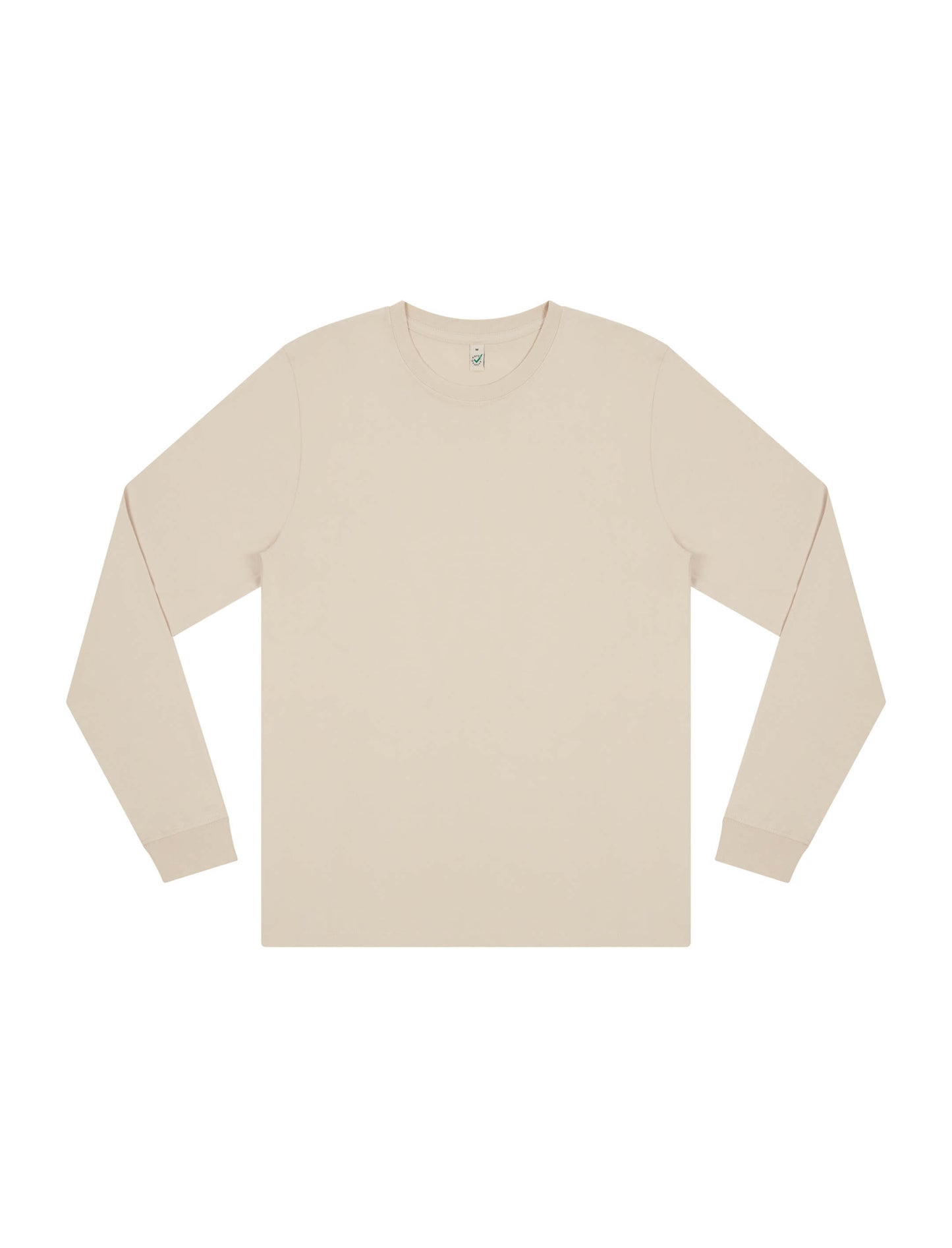Earth Positive® Premium Long Sleeve T-shirt - Light Beige (Sand) - 3XL