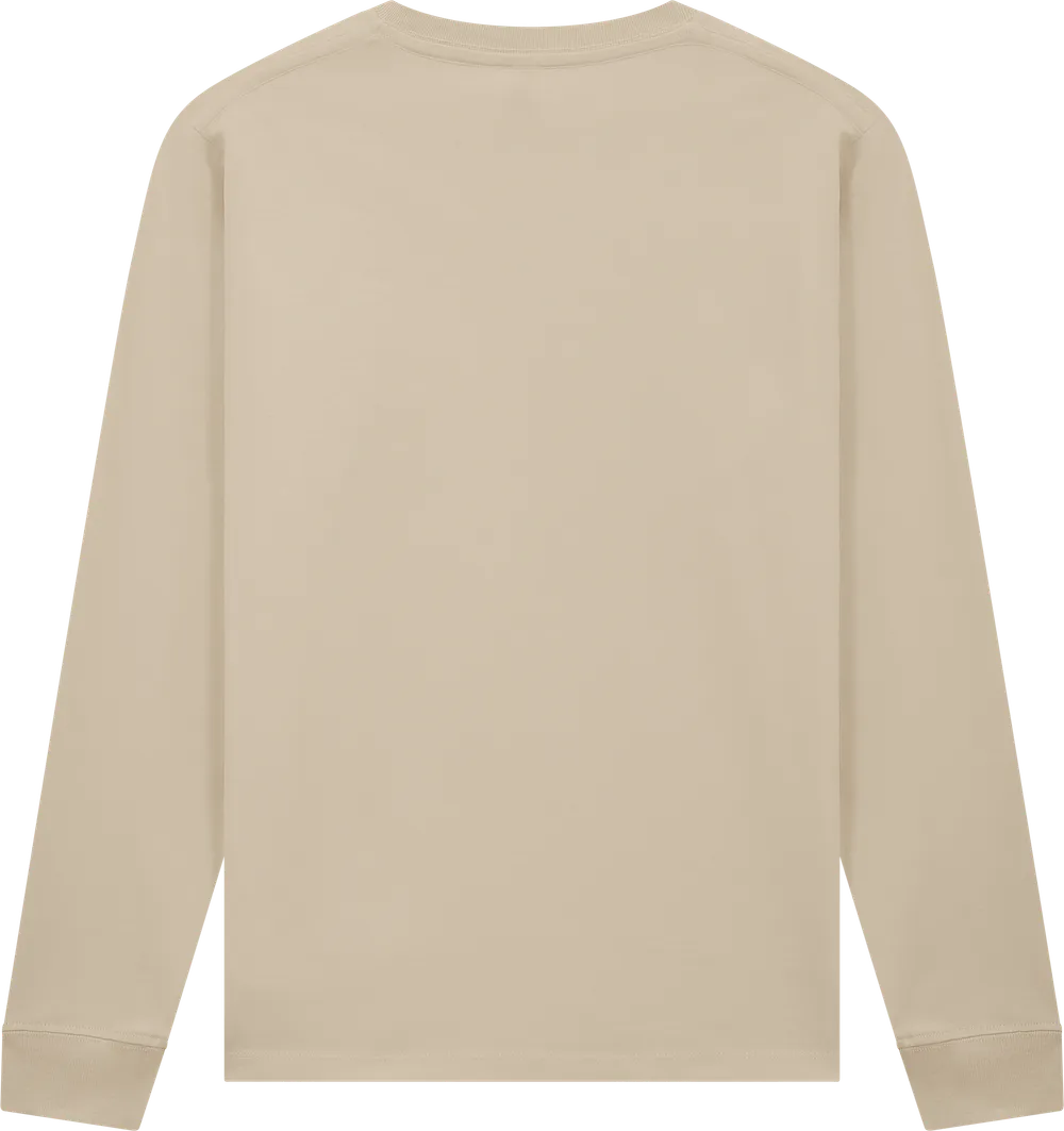 EP185L-SA4 - Premium Long Sleeve T-shirt - Light Beige (Sand)