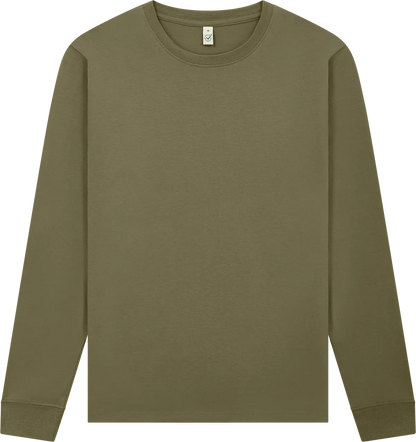 EP185L-FKH0 - Earth Positive® Premium Long Sleeve T-shirt - Faded Khaki