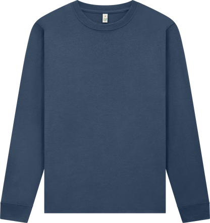 EP185L-FNA5 - Earth Positive® Premium Long Sleeve T-shirt - Faded Navy