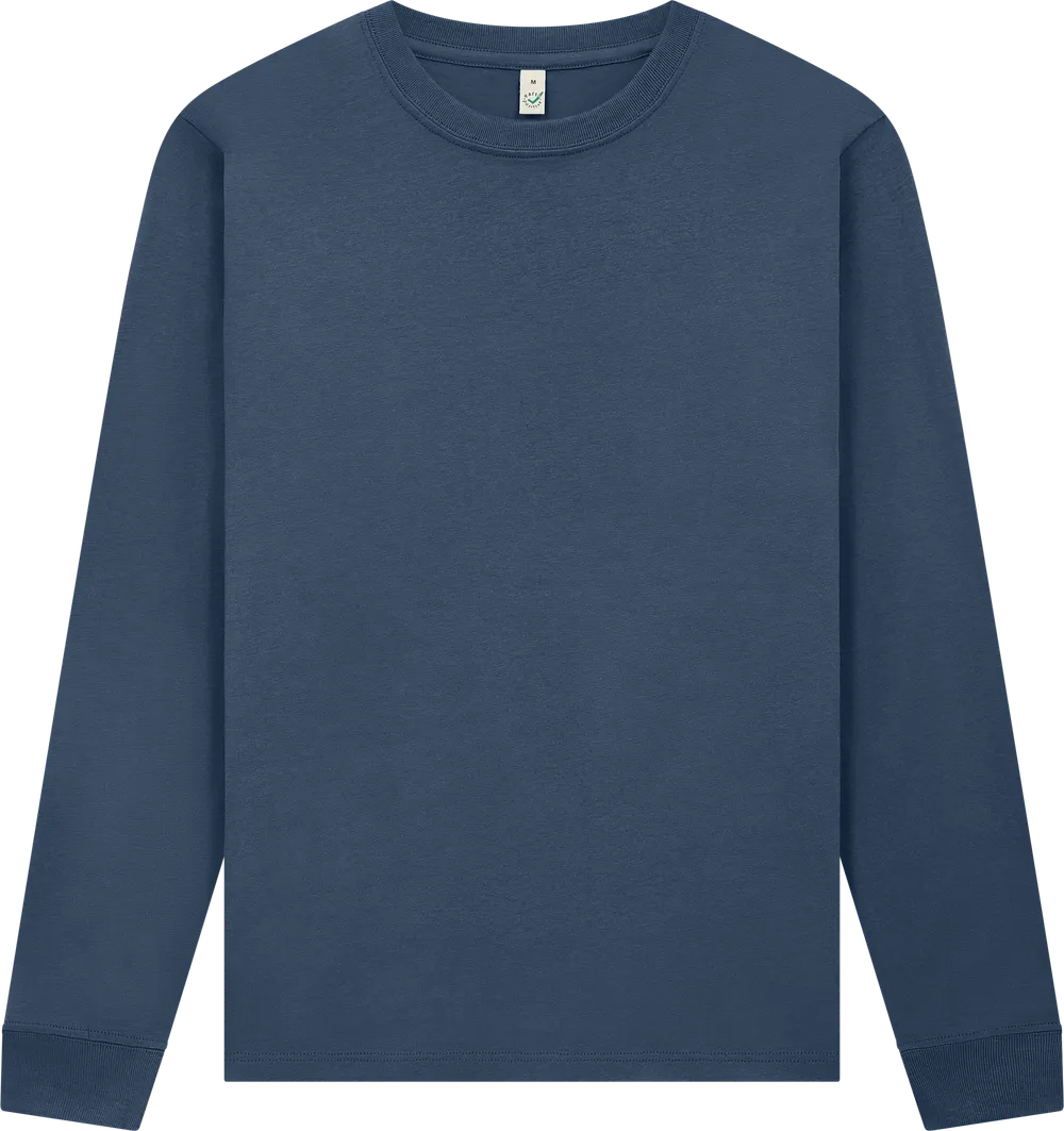 EP185L-FNA6 - Premium Long Sleeve T-shirt - Faded Navy