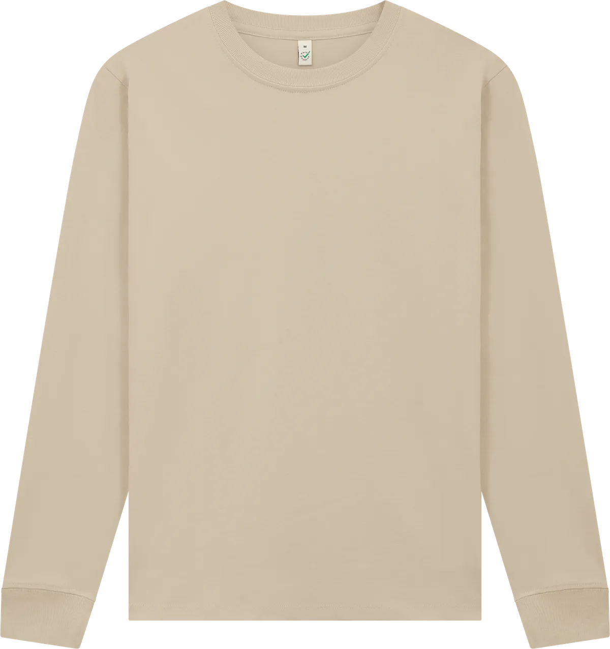 EP185L-SA1 - Earth Positive® Premium Long Sleeve T-shirt - Light Beige (Sand)