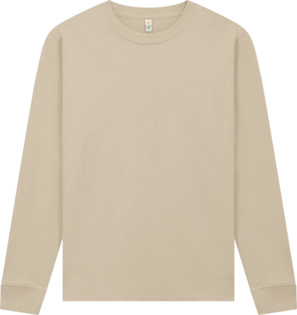 EP185L-SA1 - Earth Positive® Premium Long Sleeve T-shirt - Light Beige (Sand)