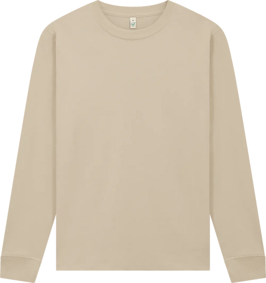 EP185L-SA1 - Premium Long Sleeve T-shirt - Light Beige (Sand)