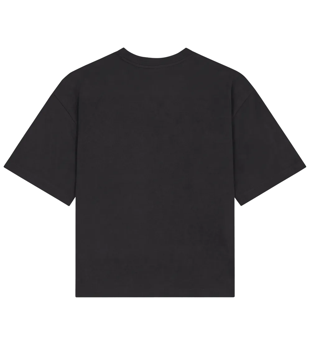 EP220-SBL1 - Women's Heavy Boxy T-shirt - Stone Washed Black