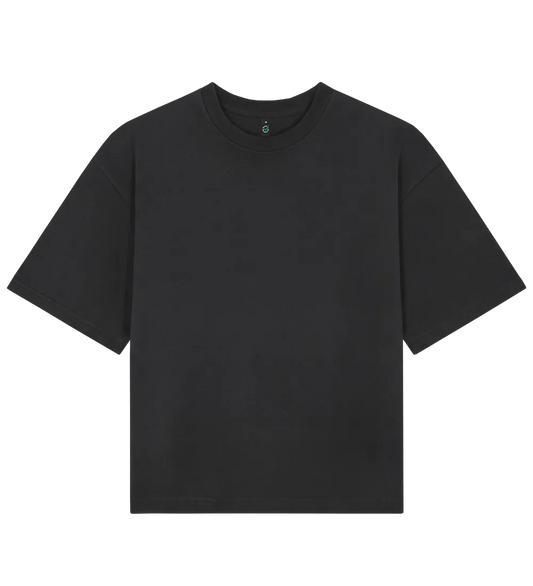 EP220-SBL1 - Women's Heavy Boxy T-shirt - Stone Washed Black