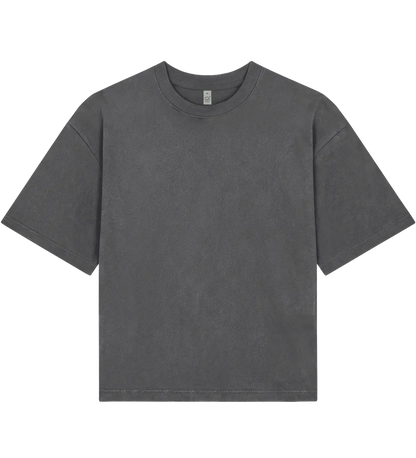 EP220-SGY00 - Women's Heavy Boxy T-shirt - Stone Washed Grey