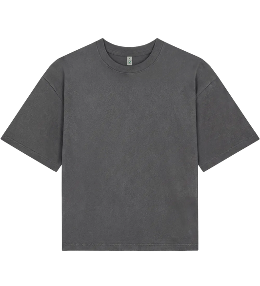 EP220-SGY00 - Women's Heavy Boxy T-shirt - Stone Washed Grey
