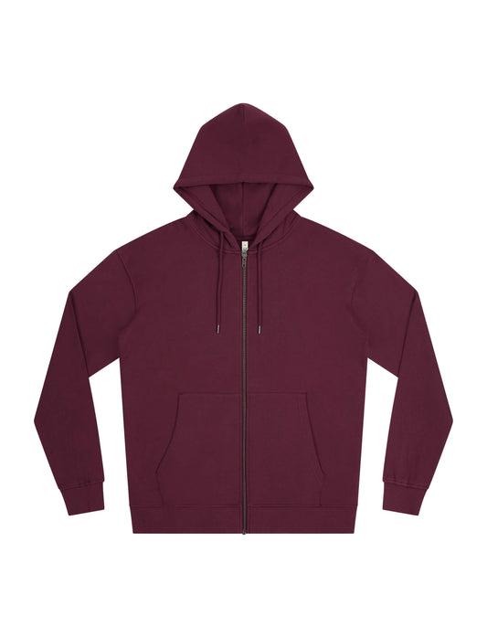 Earth Positive® Full Zip Hoodie - Burgundy - L