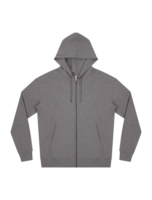 Earth Positive® Full Zip Hoodie - Dark Heather - S