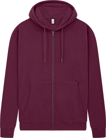 EP303-BU5 - Earth Positive® Full Zip Hoodie - Burgundy
