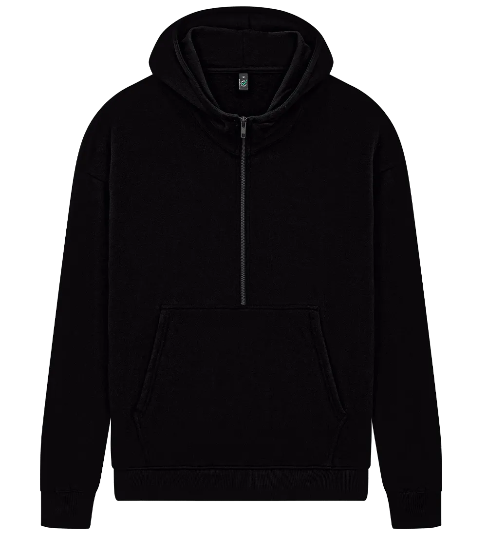 EP304-BL1 - Half Zip Hoodie - Black