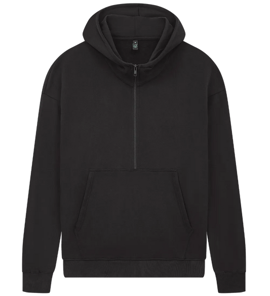 EP304-SUBL0 - Half Zip Hoodie - Sueded Black