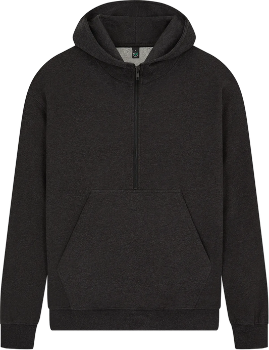 EP304-BLHE2 - Half Zip Hoodie - Black Heather