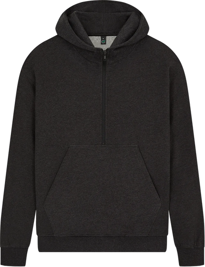 EP304-BLHE0 - Half Zip Hoodie - Black Heather