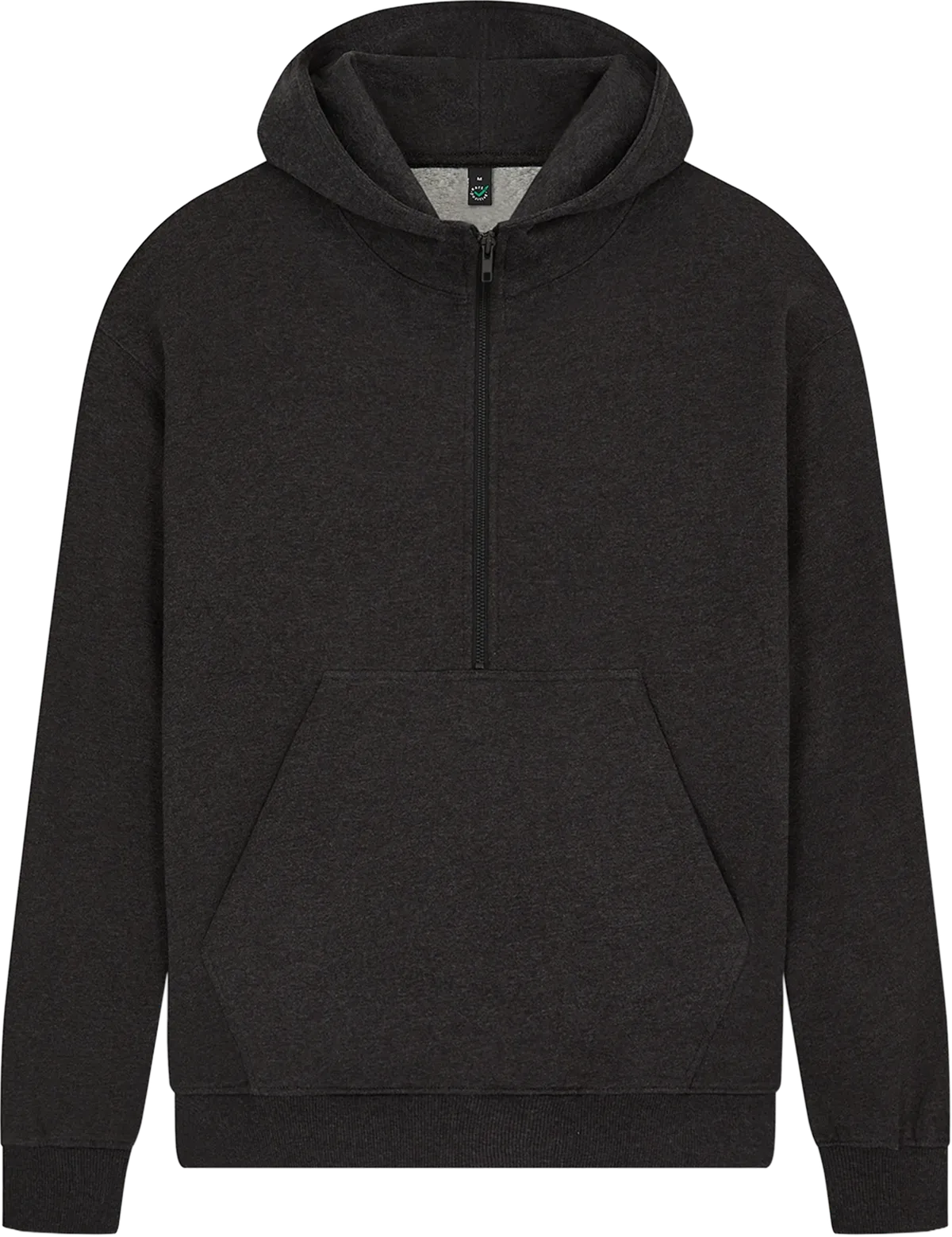 EP304-BLHE1 - Half Zip Hoodie - Black Heather