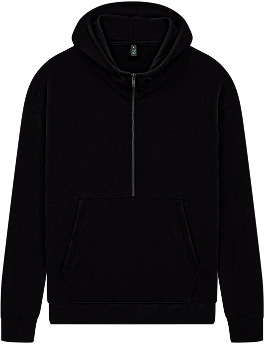 EP304-BL3 - Half Zip Hoodie - Black