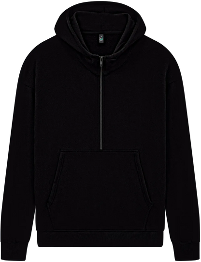 EP304-BL6 - Half Zip Hoodie - Black